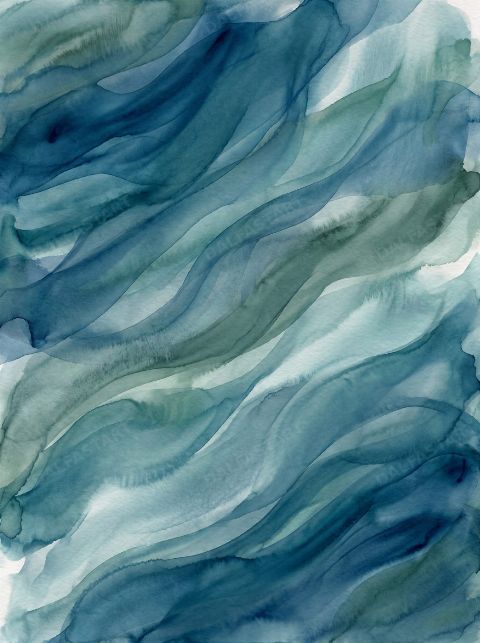 Teal Current — printable digital art preview