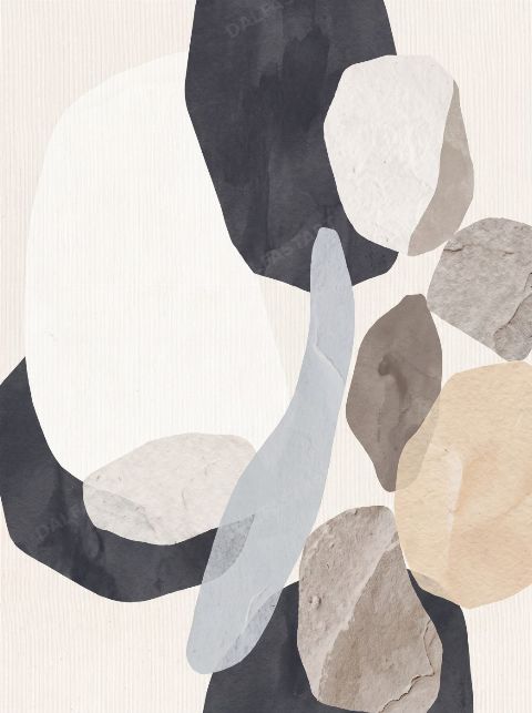 River Pebbles — printable digital art preview