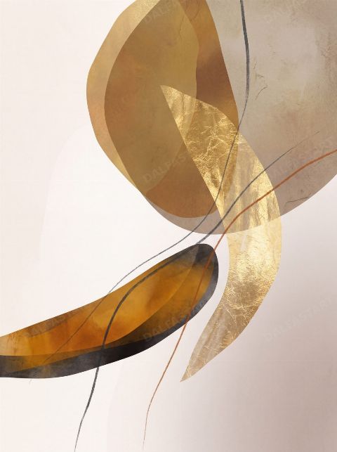 Gilded Sickle — printable digital art preview