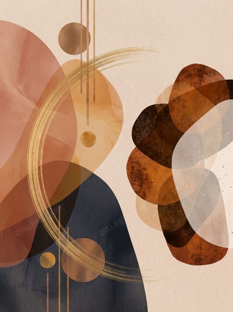 Pendulum Gold — printable digital art preview