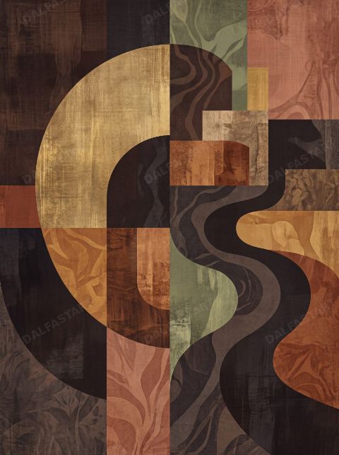 Lacquer Panel — printable digital art preview