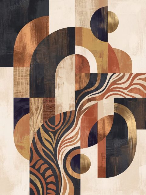 Patterned Quarter — printable digital art preview