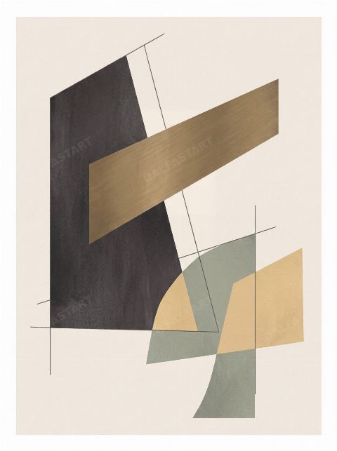 Gold Beam — printable digital art preview