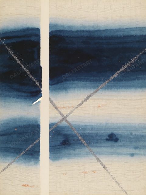 Indigo Crossing — printable digital art preview