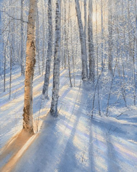 Winter Light Warm Shadow — printable digital art preview