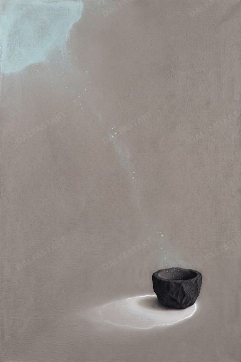 Carbon Sky Learns Weight — printable digital art preview