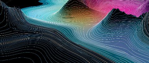 Spectrum Ridgeline — printable digital art preview