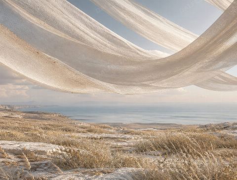 Linen Sky — printable digital art preview
