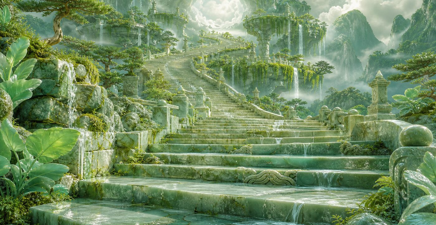 Celadon Stairway — full preview